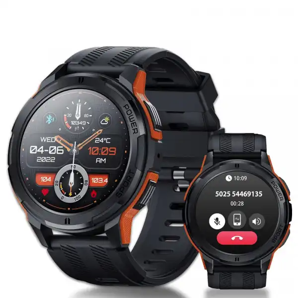 Oukitel BT10 Smart Watch Sport Rugged 410mAh/Heart rate/SpO2/Accelerometer/crno narandzasti ( 151522 )
