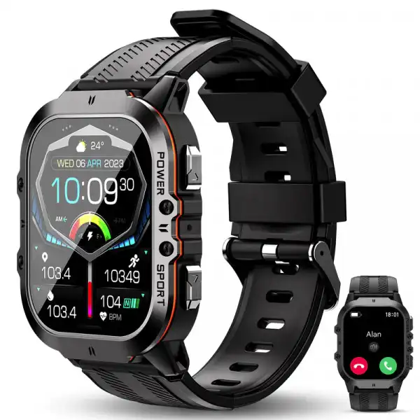 Oukitel BT20 Smart Watch Sport Rugged 350mAh/Heart rate/SpO2/Accelerometer/crno narandasti ( 151523 )