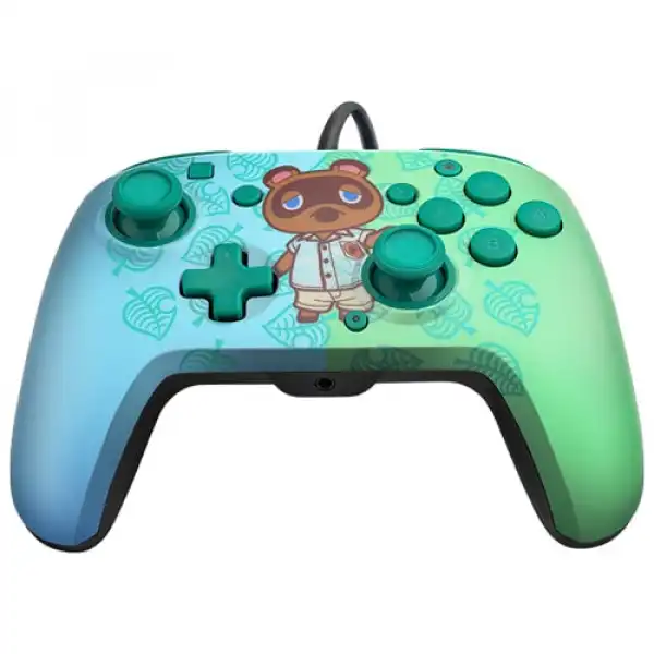 PDP Faceoff Deluxe + Audio Wired Controller: Animal Crossing Tom Nook