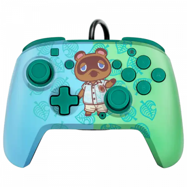 PDP Faceoff Deluxe + Audio Wired Controller: Animal Crossing Tom Nook