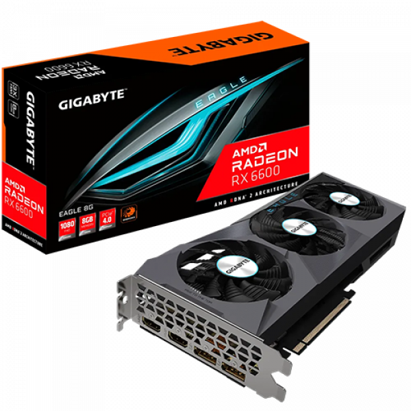 GIGABYTE Radeon RX 6600 EAGLE 8GB GDDR6 128-bit - GV-R66EAGLE-8GD
