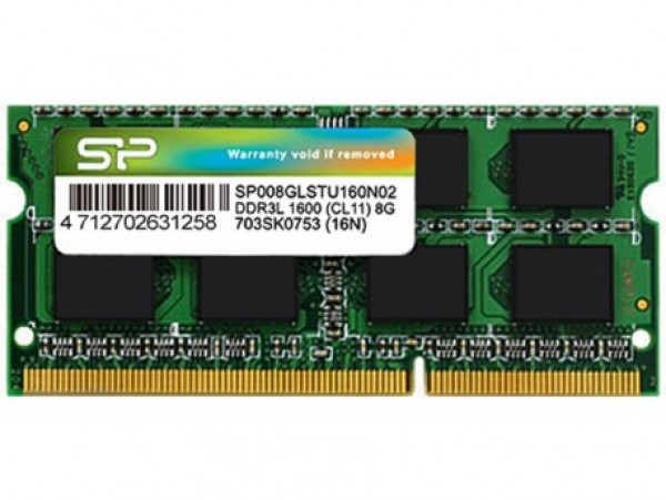 SILICON POWER DDR3L 8GB SO-DIMM1600MHz SP008GLSTU160N02 Memorija
