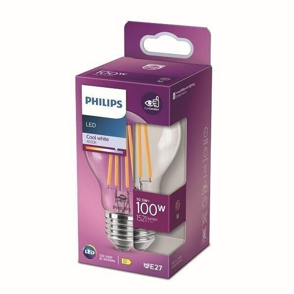 PHILIPS LED sijalica FILAMENT E27 10.5W NW 4000K