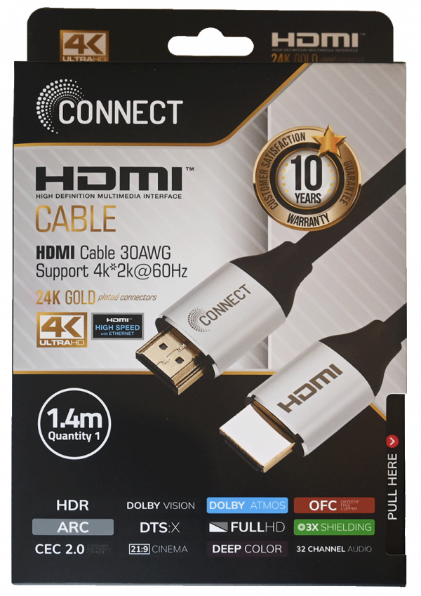 Connect HDMIALU kabl 24K20-1.4m