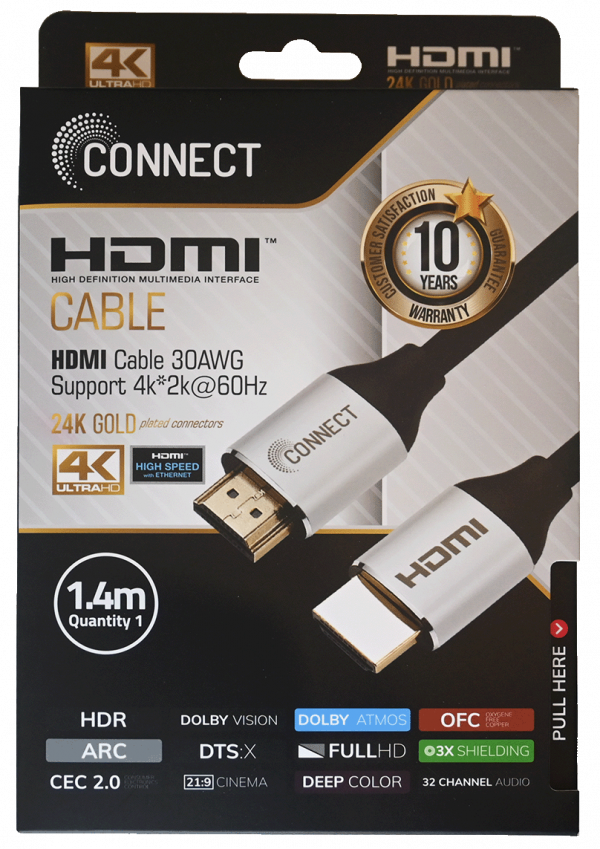 Connect HDMI ALU kabl 24K20-1.4m