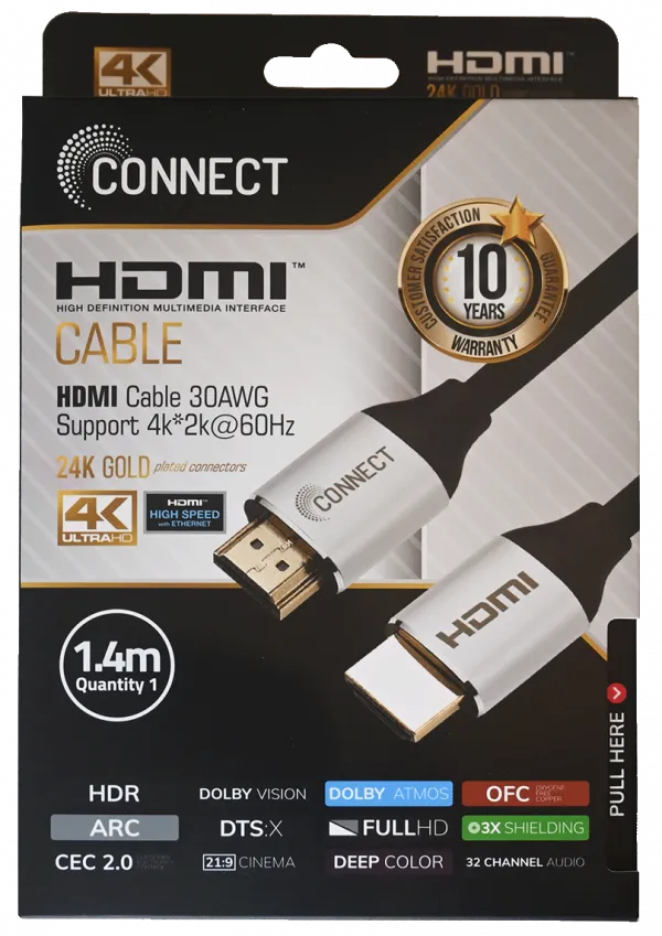 Connect HDMI ALU kabl 24K20-1.4m