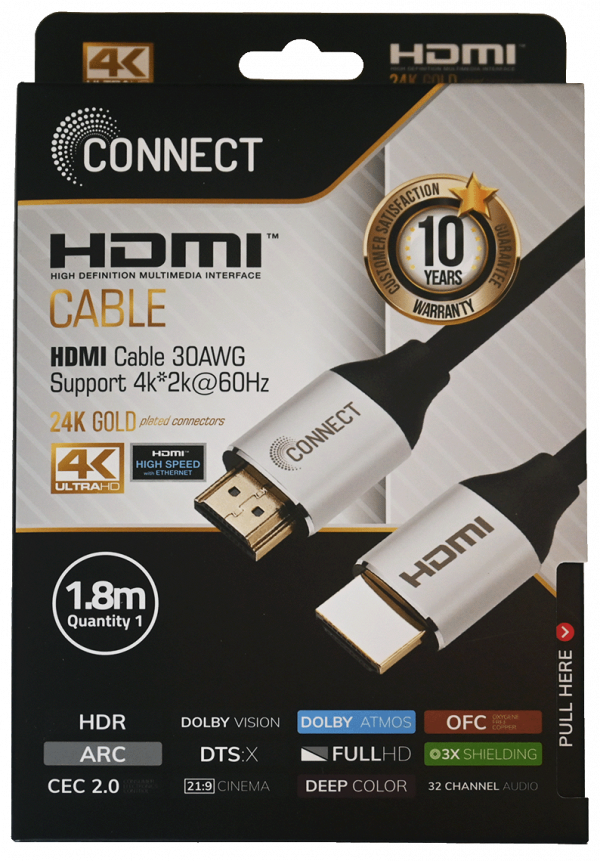 Connect HDMI ALU kabl 24K20-1.8m
