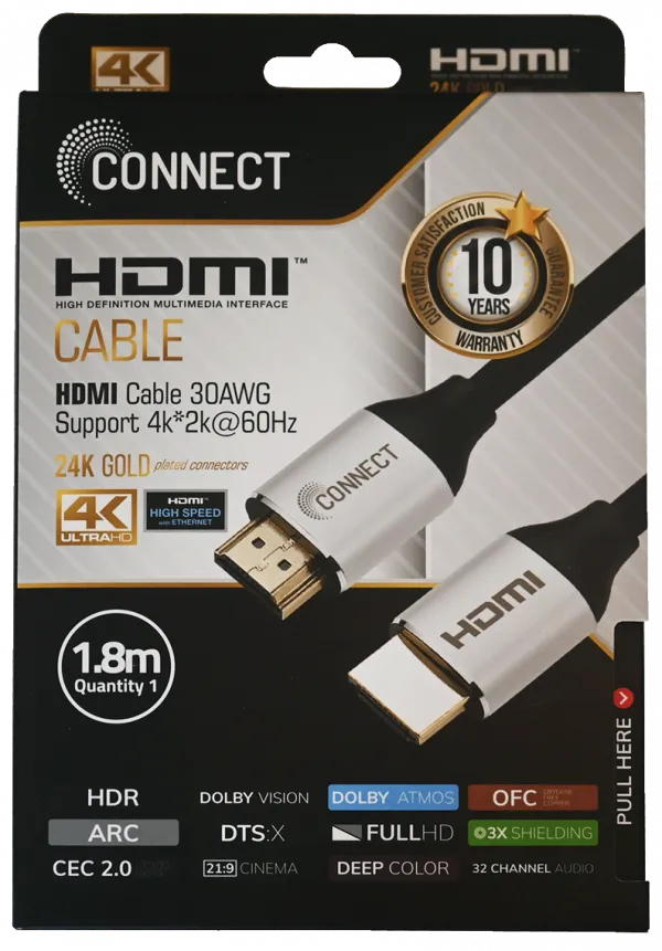 Connect HDMI ALU kabl 24K20-1.8m