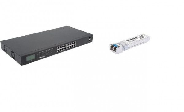 Intellinet Switch 16-Port 2SFP PoE 370W + 508742