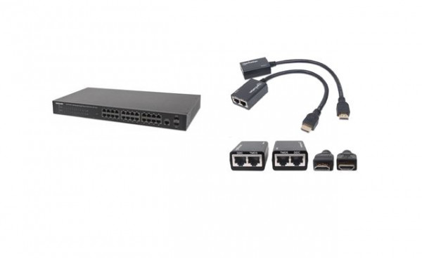 Intellinet Switch 24-PORT Gb Ethernet POE 240W + 0001060112