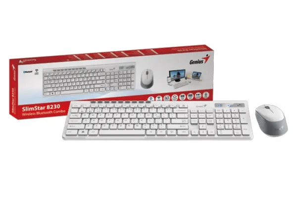 Genius SlimStar 8230,White,US,BT+2.4GHz