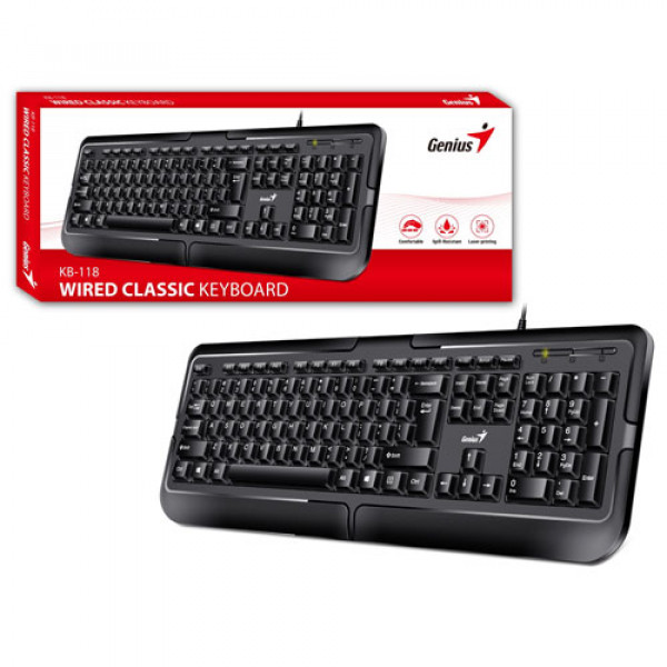 Genius KB-118 II,SER,USB,BLK