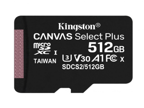 Memorije kartice KINGSTON SDCS2/512GB/microSD/512GB/100MB/s-85MB/s+adapter