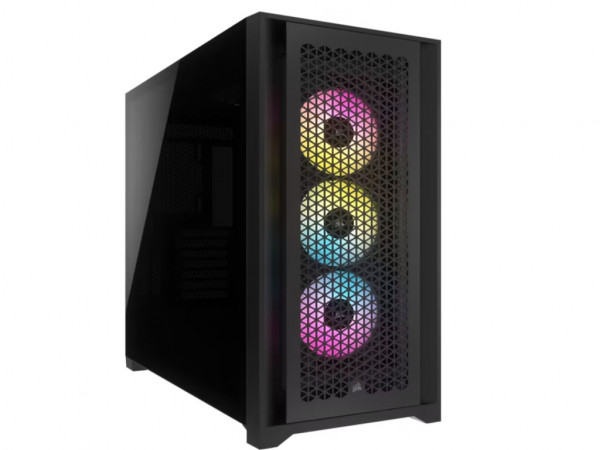 Kućište CORSAIR iCUE 5000D AIRFLOW Mid-Tower/Gaming/ATX/kaljeno staklo/bez napajanja/RGB/crna