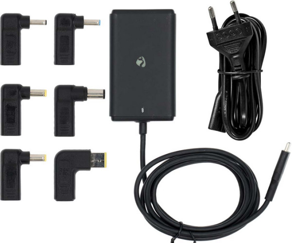 NBAU65110BK Univerzalni punjač 65W za notebook računare sa USB-C konektorom i podrškom za napajanje