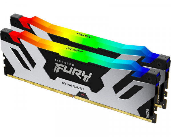 KINGSTON DIMM DDR5 96GB (2x48GB kit) 6000MTs KF560C32RSAK2-96 FURY Renegade SilverBlack RGB XMP 