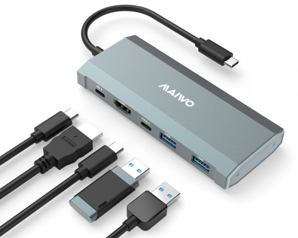 MAIWO USB 3.2 Gen2 x 1 Tip-C 6 u 1 SATA &PCIe NvMe M.2 Kućište sa HDMIPDUSB , KH1001 