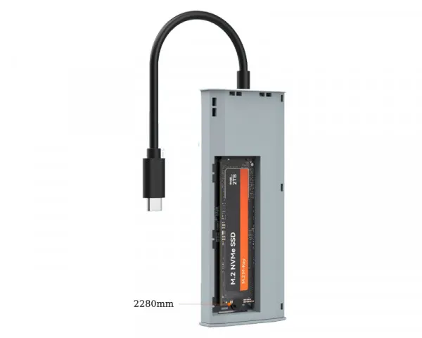 MAIWO USB 3.2 Gen2 x 1 Tip-C 6 u 1 SATA &PCIe NvMe M.2 Kućište sa HDMIPDUSB , KH1001 