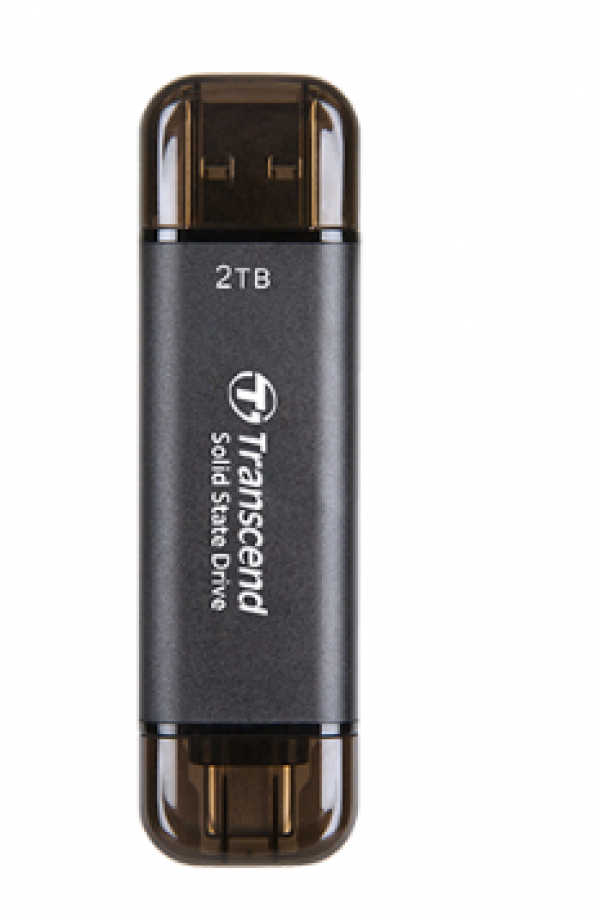 Transcend 1TB, Portable SSD, ESD310, USB 3.1 Gen 2, USB Type-A/USB Type-C, Write up to 950 MB/s, Read up to 1050 MB/s, Black ( TS1TESD310C )