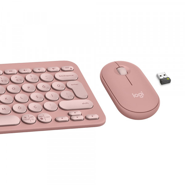 LOGITECH Pebble 2 Combo 920-012241 Pink Komplet tastatura i miš