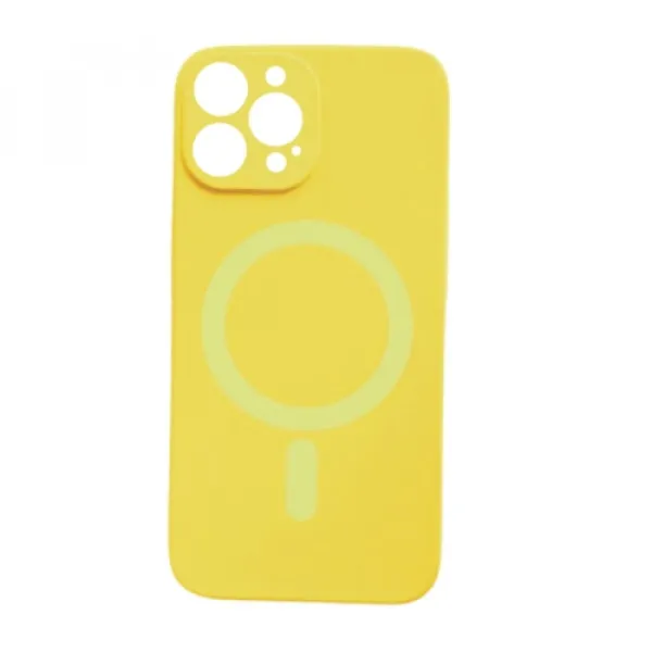 Silikonska COLOR futrola MagSafe iPhone 15 PRO ŽUTA
