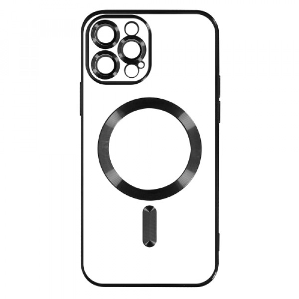 Apple Silikonska futrola Magsafe Iphone 12 PRO MAX CRNA