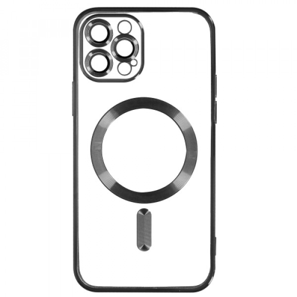 Apple Silikonska futrola Magsafe Iphone 12 PRO CRNA
