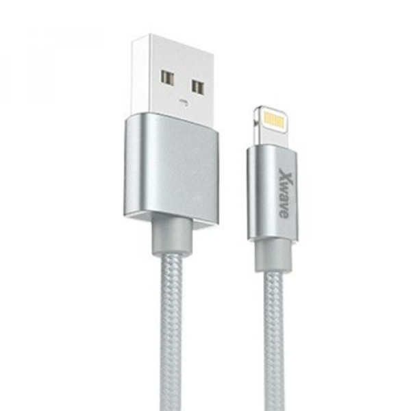 Xwave kabl USB Lightning Iphone 3A ALU 1.2m pleteni  Srebrni