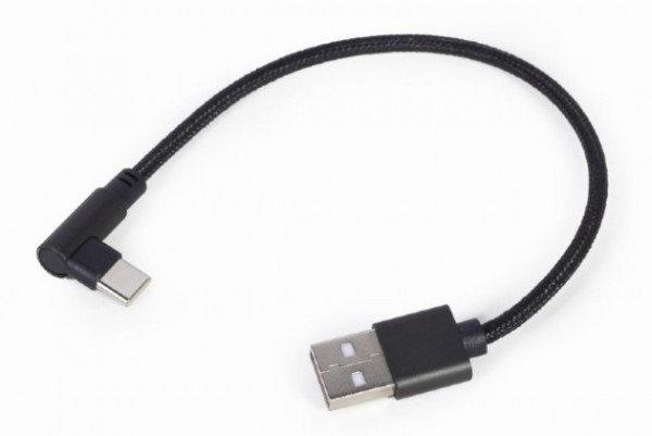 CC-USB2-AMCML-0.2M Gembird pod uglom USB Type-C kabl za punjenje i prenos podataka, 0.2 m, black