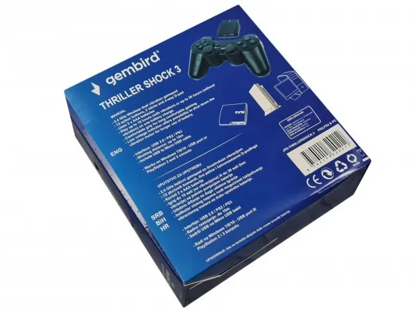 GEMBIRD JPD-THRILLERSHOCK 3 ** Bezični gamepad sa dvostrukom vibracijom, PS2 / PS3 / PC (549)