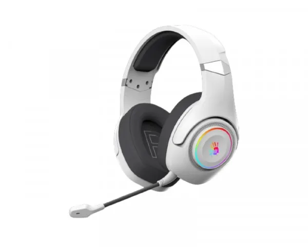 A4 TECH GR270 Bloody 7.1 Virtual Surround 3-IN-ONE RGB Gaming Wireless + wired bele slušalice 