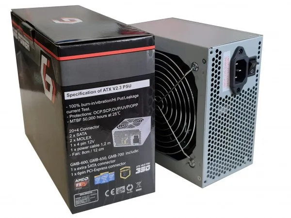 GMB-560-12 ** Gembird napajanje 560W 12cm FAN, 20+4pin, 2xSATA 2xIDE 4-p. sa kutijom (950)