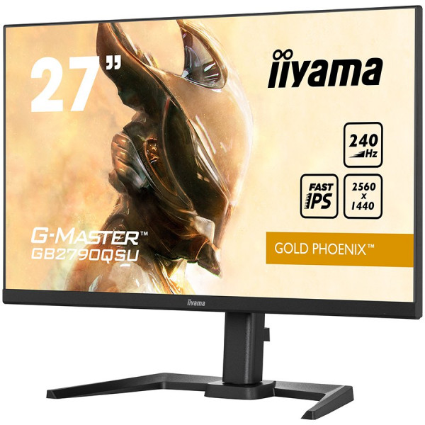 IIYAMA Monitor LED GB2790QSU-B5 GAMING 27inch 240Hz  Fast IPS, matte finish 2560 x 1440 @240Hz  400cd  1ms HDMI DP USB Full ERGO ( GB2790QS