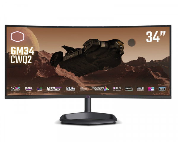 COOLER MASTER GM34-CWQ2 WQHD 165Hz USB-C AMD FreeSync Premium Curved (CMI-GM34-CWQ2-EK)