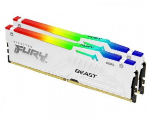 KINGSTON 32GB 2x16GB kit DDR5 6000MT/s CL36 FURY Beast White RGB EXPO KF560C36BWE2AK2-32