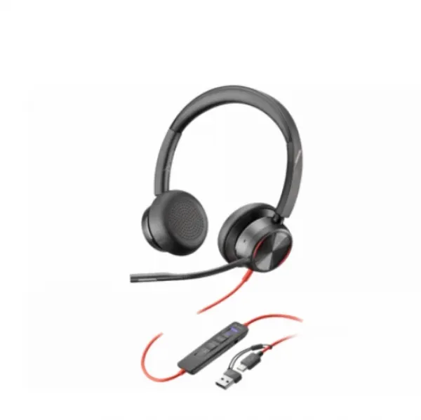 HP Slušalice Poly Blackwire 3225 Stereo USB-C Headset +3.5mm Plug +USB-C/A Adapter/8X229AA/crna