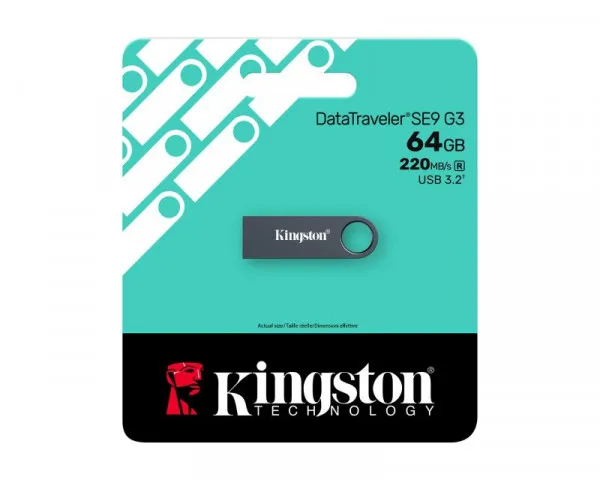 KINGSTON 64GB DataTraveler SE9 G3 USB 3.1 flash KE-U2X64-1AC 