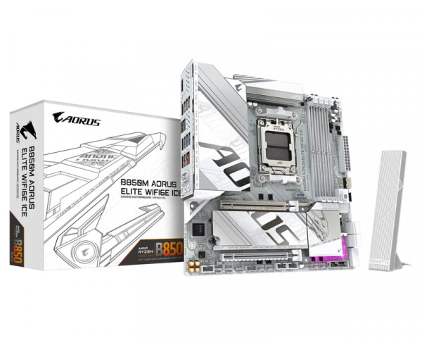 GIGABYTE B850M AORUS ELITE WIFI6E ICE rev. 1.0 matična ploča