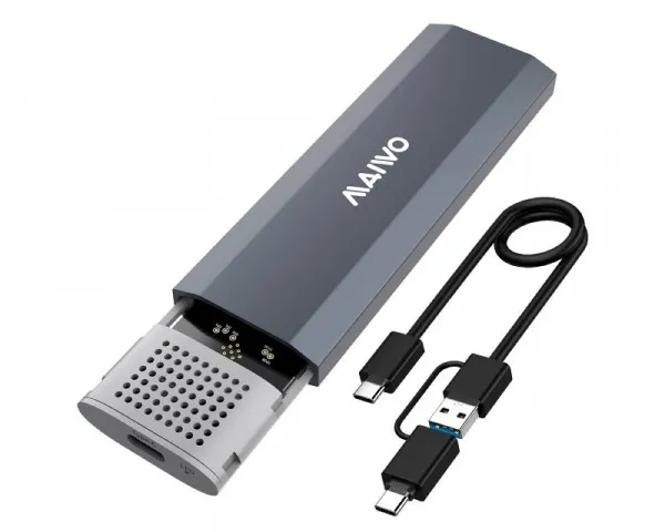 MAIWO USB 3.2 Tip-C Kućište za M.2 PCIe NVMe SSD, aluminium, bez alata, K1689P 