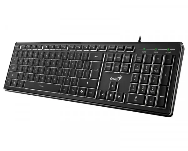GENIUS SlimStar 820 USB US crna žična tastatura