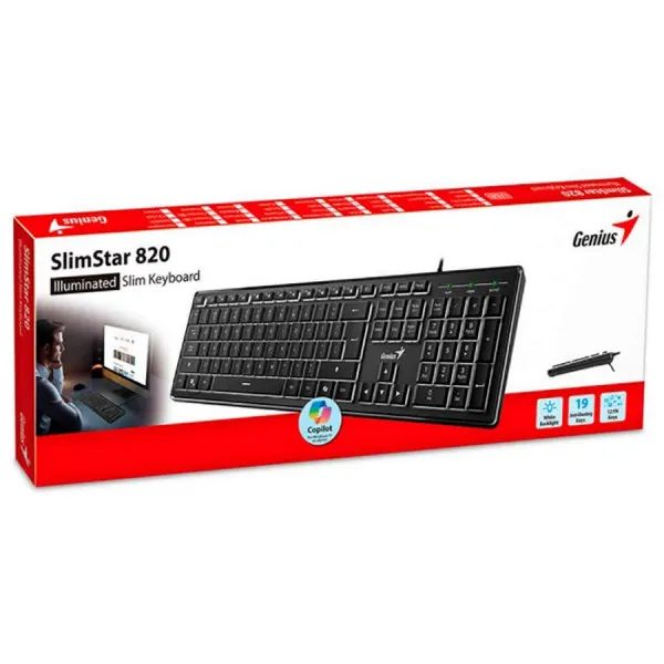 GENIUS SlimStar 820 Wireless USB YU crna tastatura