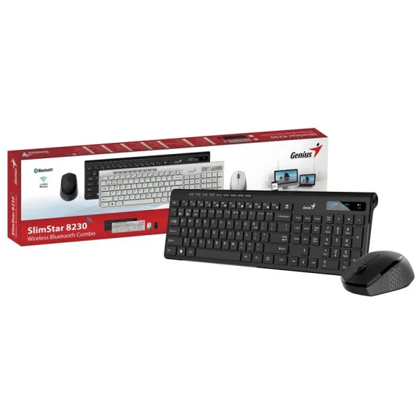 GENIUS SlimStar 8230 Wireless USB YU crna tastatura+ miš