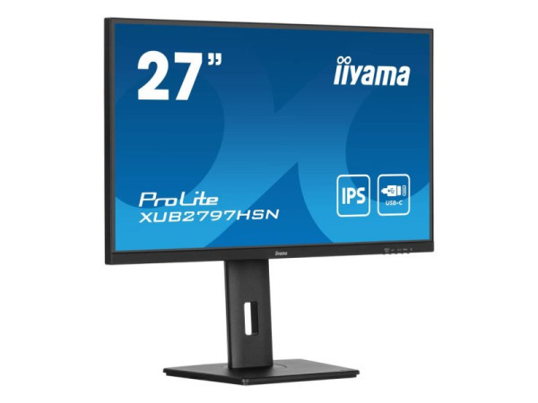 Monitor 27'' Iiyama XUB2797HSN-B1 IPS 1920x1080100Hz1msHDMIDPUSBRJ45