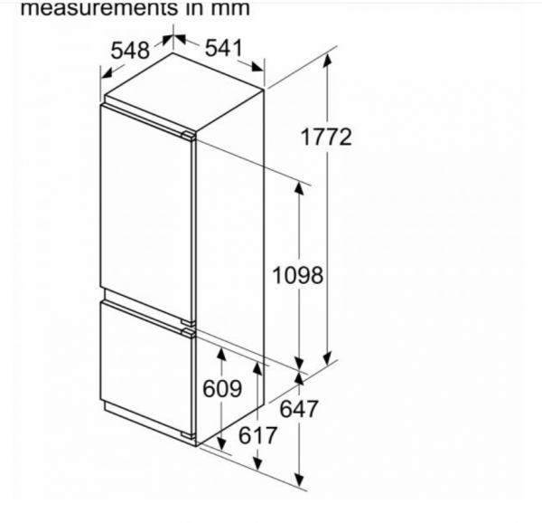 BOSCH KIV87NSE0 Ugradni frižider
