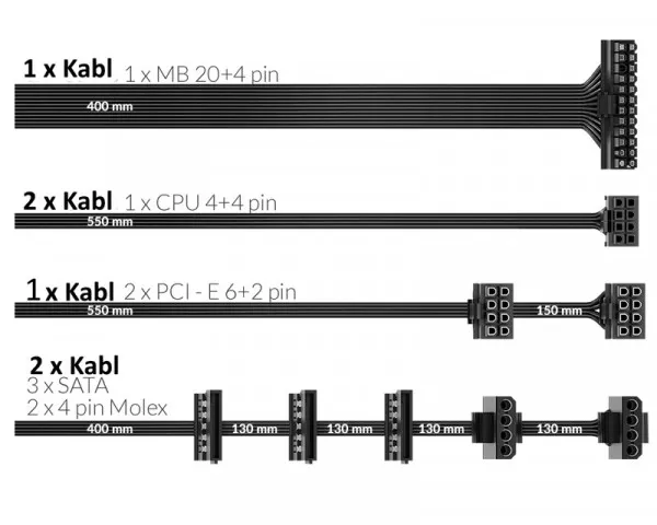 NJOY Nexo 650 650W napajanje (PSAT6065A40CZCO01B) 