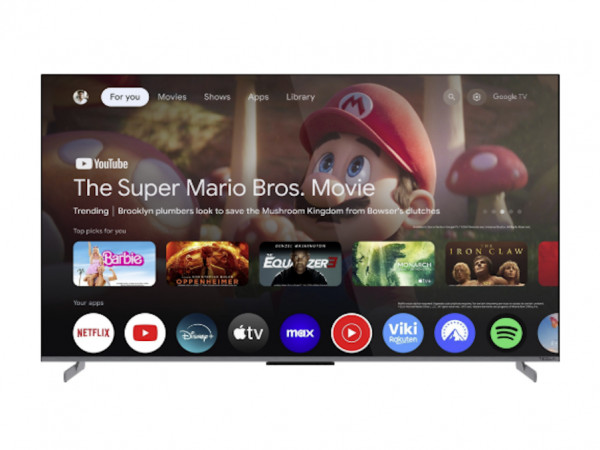Televizor TESLA G65S949GUS/QLED/65''/UHD/Smart/Google TV/siva