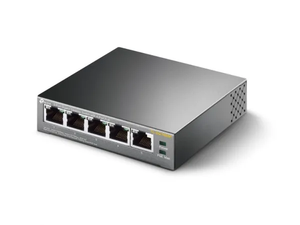 Switch TP-LINK TL-SG1005P Gigabit/5x RJ45/10/100/1000Mbps/4x PoE+/56W PoE/metalno kuciste