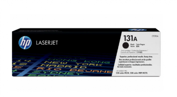 HP 131A Black Original LaserJet Toner Cartridge, CF210A