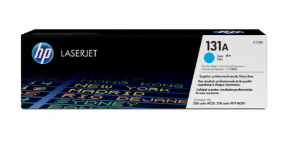 HP 131A Cyan Original LaserJet Toner Cartridge, CF211A