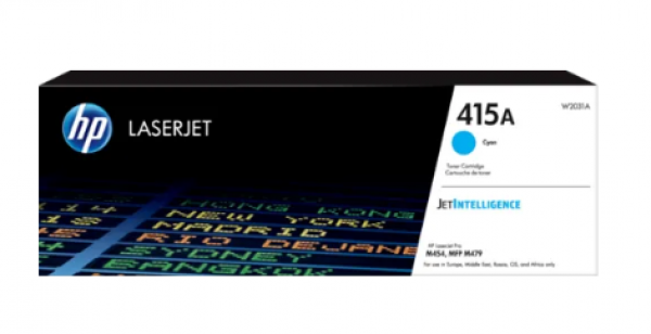HP 415A Cyan Original LaserJet Toner Cartridge, W2031A